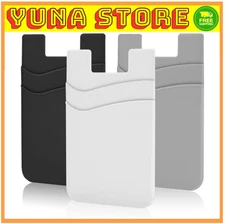 Phone Wallet, Credit Card Holder for Back of Phone Case Wallet Pocket Stick on I