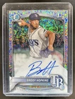 2025 Bowman Brody Hopkins Chrome Auto Speckle Refractor 1st Prospect #/299 Rays