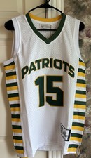 Authentic Classics Patriots Brunson #15 Basketball Jersey White Green Yellow S