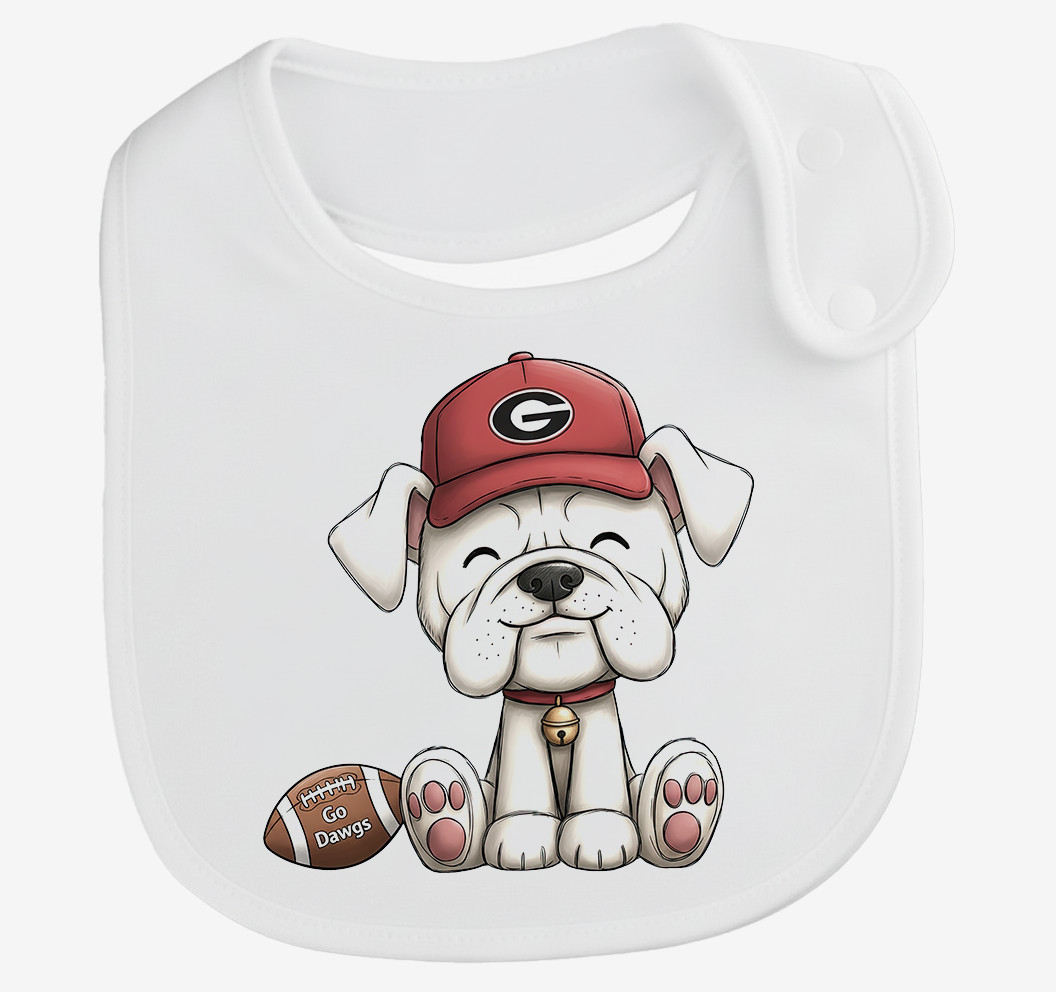 Georgia Bulldogs Baby Bibs 2Pack Organic Cotton Bandana Drool Bibs 0-36 Month