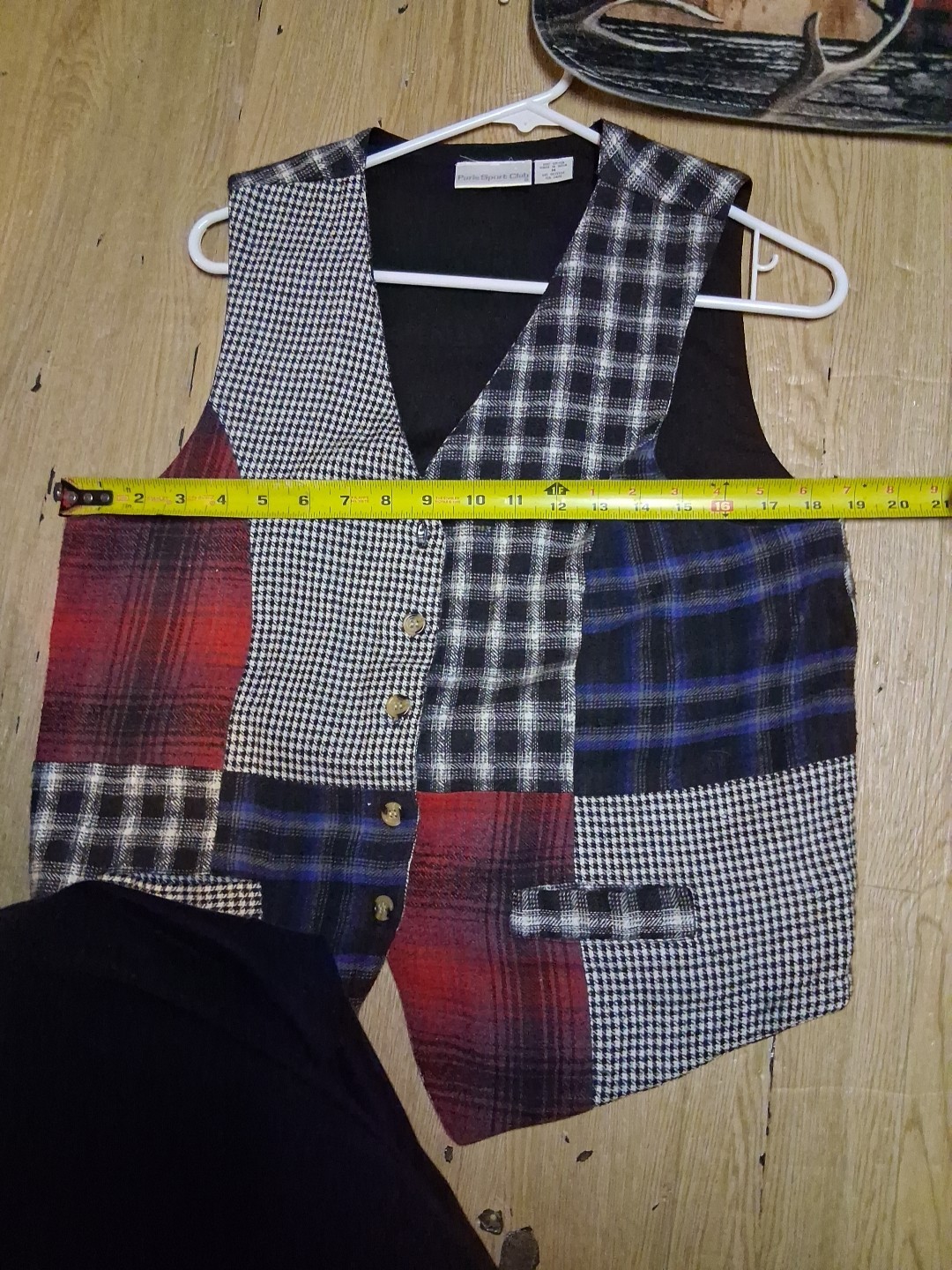 Patchwork Button Down Vest . Unique Vintage 90's … - image 6