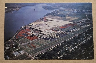 East Moline Works International Harvester Co Vtg Unused Postcard Aerial view CB