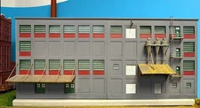 Model RR Building FLATS Background Scenery "Factory Bldg 15-4" Choose your size!