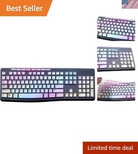 Fingerprint Resistant Ultra Thin Silicone Skin for Logitech Keyboards - Colorful