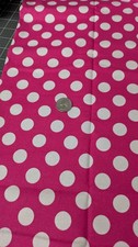 Cotton Fabric 38" X 44" Last One Pink With Polka Dots