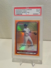 2008 Bowman Chrome Robinson Cano #113 Orange Refractor /25 Yankees PSA 9 Mint