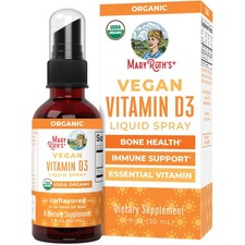 MaryRuth Organics Vitamin D USDA Organic  VIT D3 Liquid  Sugar Free  Liqui...