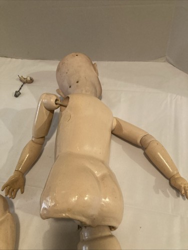 Antique German Bisque Head Doll GB George Borgfeldt 25" Long Parts Auto Repair - Picture 10 of 12