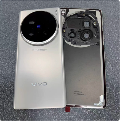 Custodia In Pelle PU Per Vivo X100 Pro (6.78") - Cover Protettiva Con Motivo Diagonale - Colore Arancia, Antiscivolo E Antimpronta - 2