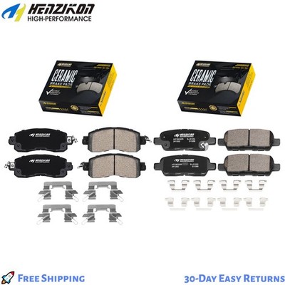 Front & Rear Ceramic Disc Brake Pads Fits 2014-2015 Nissan Leaf