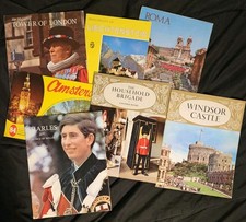 6 Vintage Travel Books 1 Poster Prince Charles Windsor Castle Amsterdam