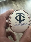 Jack Morris Logo Baseball Beckett Signed Baseball HOF Minnesota Twins