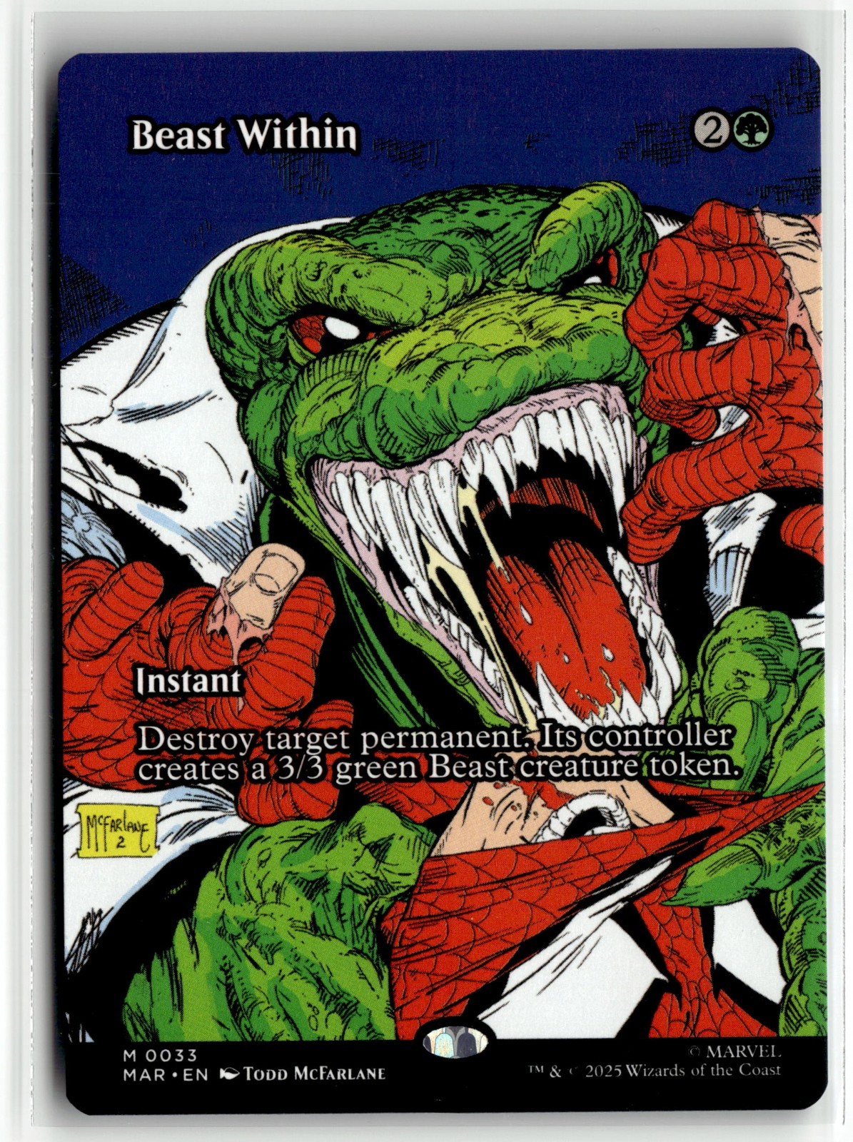 Beast Within 0033 Borderless Spider Man MTG Magic The Gathering Card NM