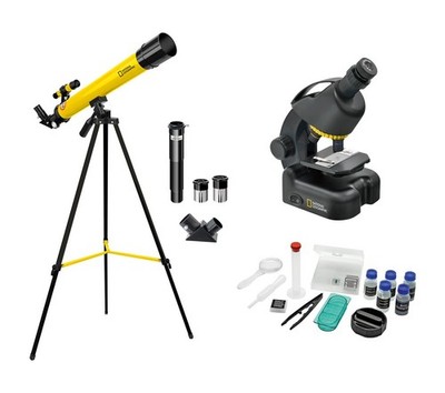 National Geographic 9118300 - Teleskop + Mikroskop Set für Einsteiger mit umfang