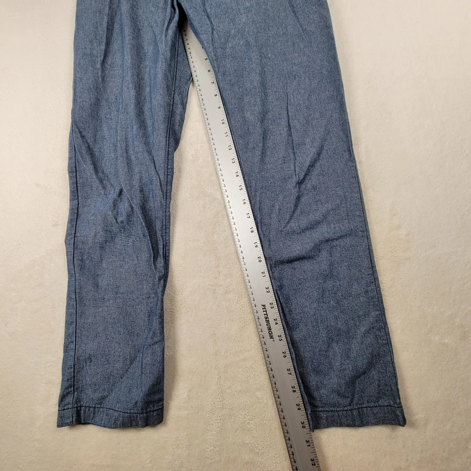 Pantalones Original Penguin Hombre 33 X 32 Azul Frente Plano Pierna Recta Foto 4 de 4