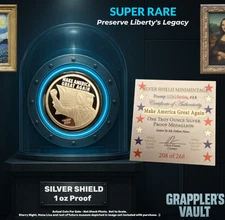 Silver Shield Trump 2024 Series #14. MAGA.  4th Rarest Round Of Series!!