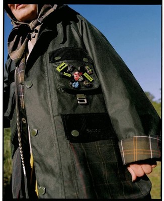 NWT BARBOUR X CROCS SIZE SMALL BEDALE WAX JACKET TARTAN FOREST