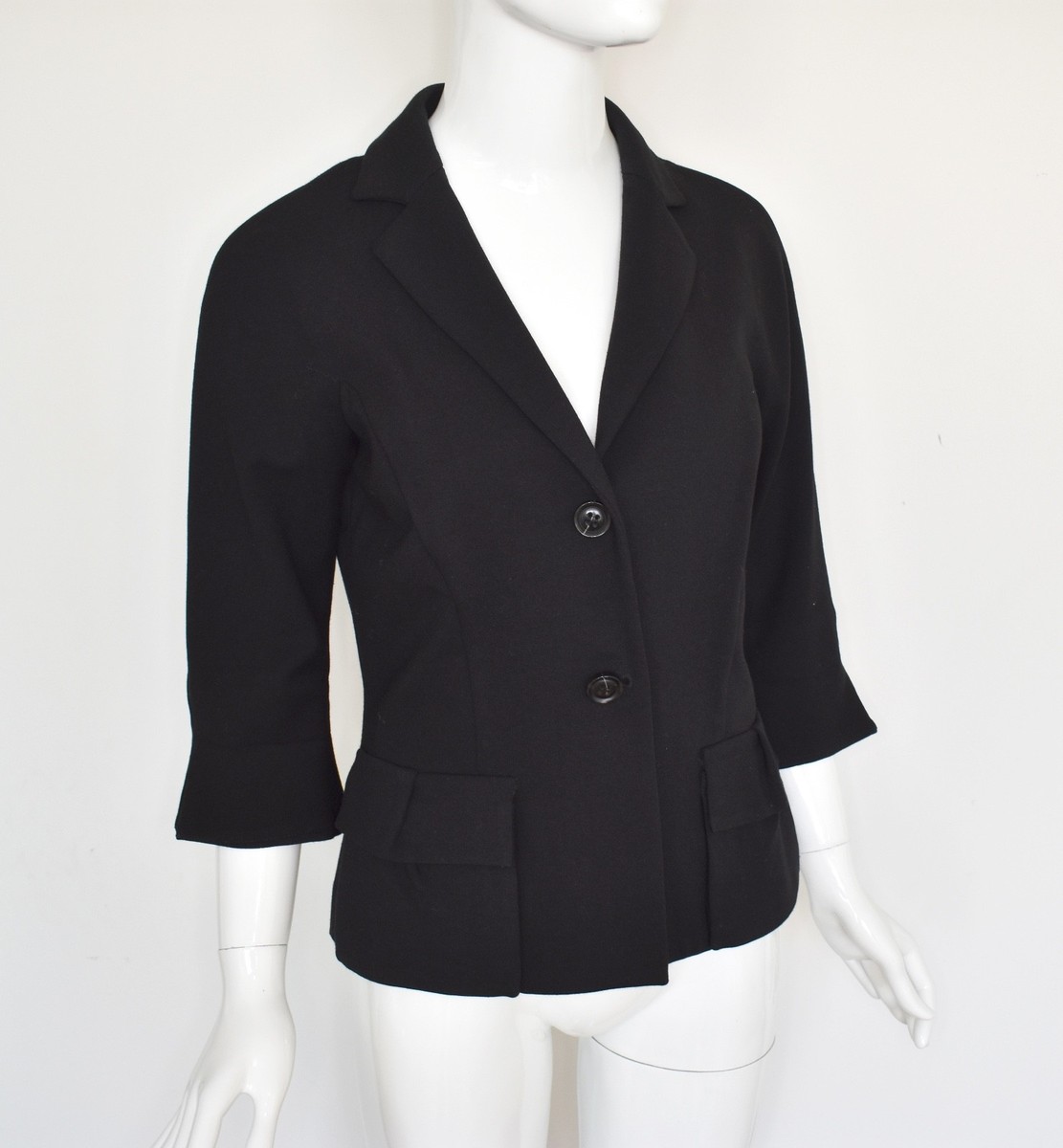 Veste Blazer Noir Diane Von Fürstenberg - Style Années 50, Manches Superbes, Taille 38 (US 8)