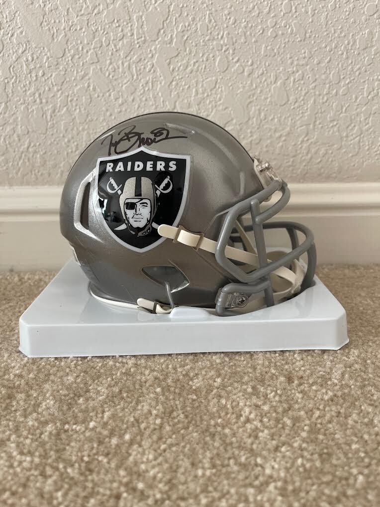 Tim Brown Autographed Signed Los Angeles Raiders Raiders Flash Mini Helmet With Beckett COA 2 