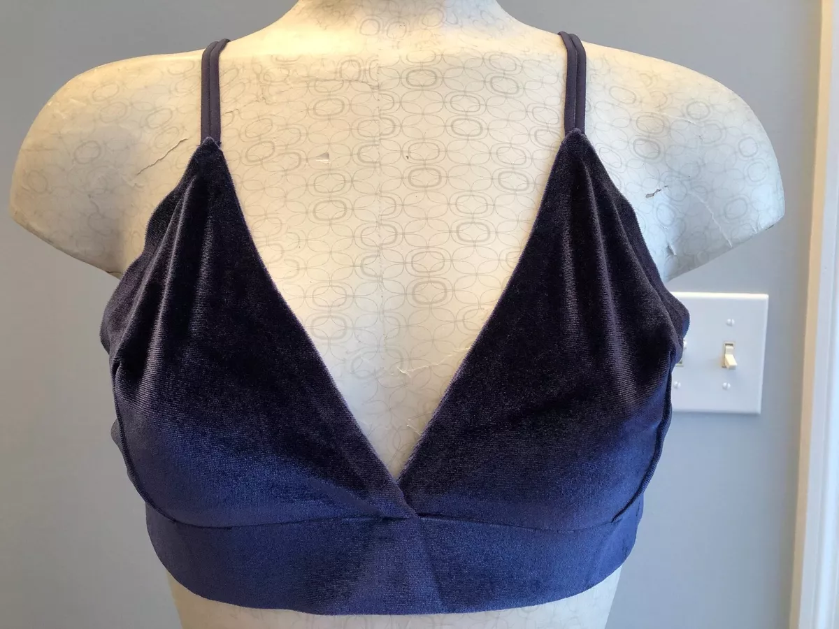 NEW Nordstrom Shimera Velvet Wirefree Bralette Medium/34 Triangle