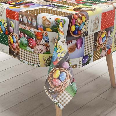Wachstuch Tischdecke K28B Ostern Osterhase Osterei eckig rund oval