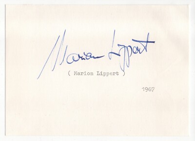MARION LIPPERT Oper Opernsängerin Met New York! Original signiert 1967 (We)