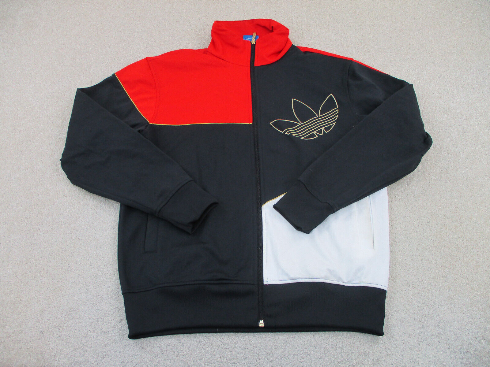 Adidas Jacket Adult Medium Black Red Lightweight … - image 1