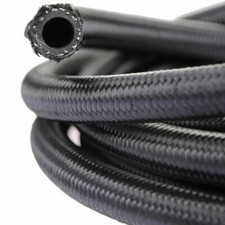 AN6 6AN 5/16 Nylon Stainless Steel Braided Fuel Oil Gas Line Hose 3 Meters Black