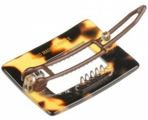 Barrette con clip para cabello cuadrado de celuloide francés amigo pequeño de Tokio hecho a mano para niñas - Imagen 2 de 2