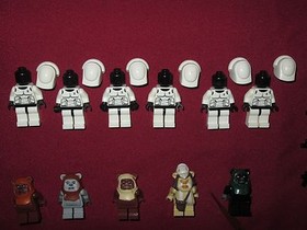 LEGO Star Wars minifigures LOT Endor Rebels,Scout Troopers,Leia,Luke,Ewoks,+Guns