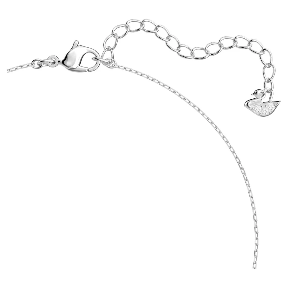 Collar Swarovski Attract corte redondo, blanco, chapado en rodio -5408442 nuevo Foto 3 de 4