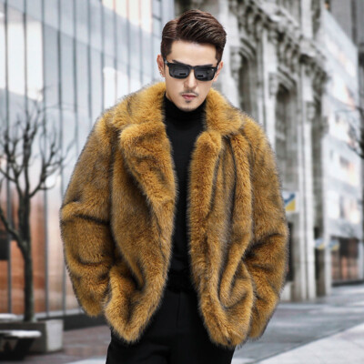 Luxury Men's Mink Fur Coat Winter Warm Fox Fur Jacket Warm Thicken New Jackets