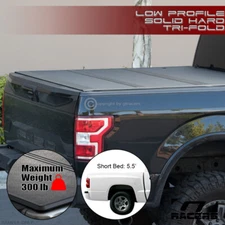 For 2000-2004 Dodge Dakota 5.5' Bed Lo Pro Aluminum Hard Tri Fold Tonneau Cover