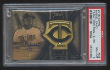 2016 TOPPS MIGUEL SANO TEAM LOGO PIN AUTOGRAPH SP #ED 23/25 ONCARD AUTO  PSA 8