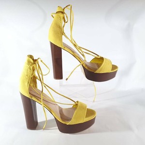 shoedazzle yellow heels