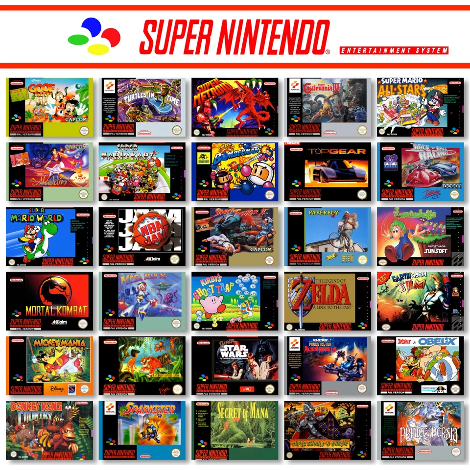 SNES / Super Nintendo Spiele-Wahl 🎮 Jump N Run 🎮 Action 🚨 Rollenspiele 🎭 - Bild 1 von 1