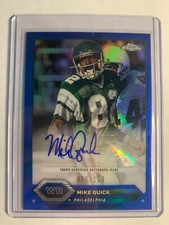 2023 TOPPS COMPOSITE MIKE QUICK CHROME BLUE REFRACTOR AUTO #TCA-MQ #D/150