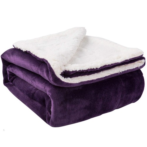 NANPIPER Sherpa Blanket Twin Thick Warm Blanket for Winter Bed Super