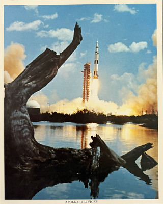 Vintage Photo 8 x 10 1972 NASA Apollo 16 Liftoff pace Kennedy Space Center