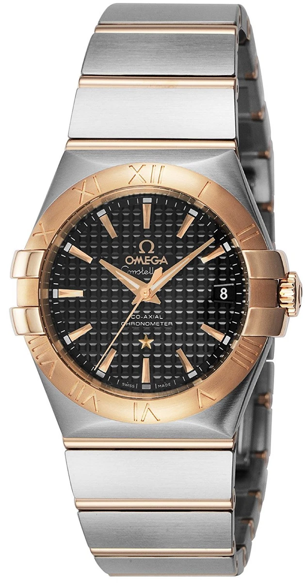 Omega rose gold mens cheap watch