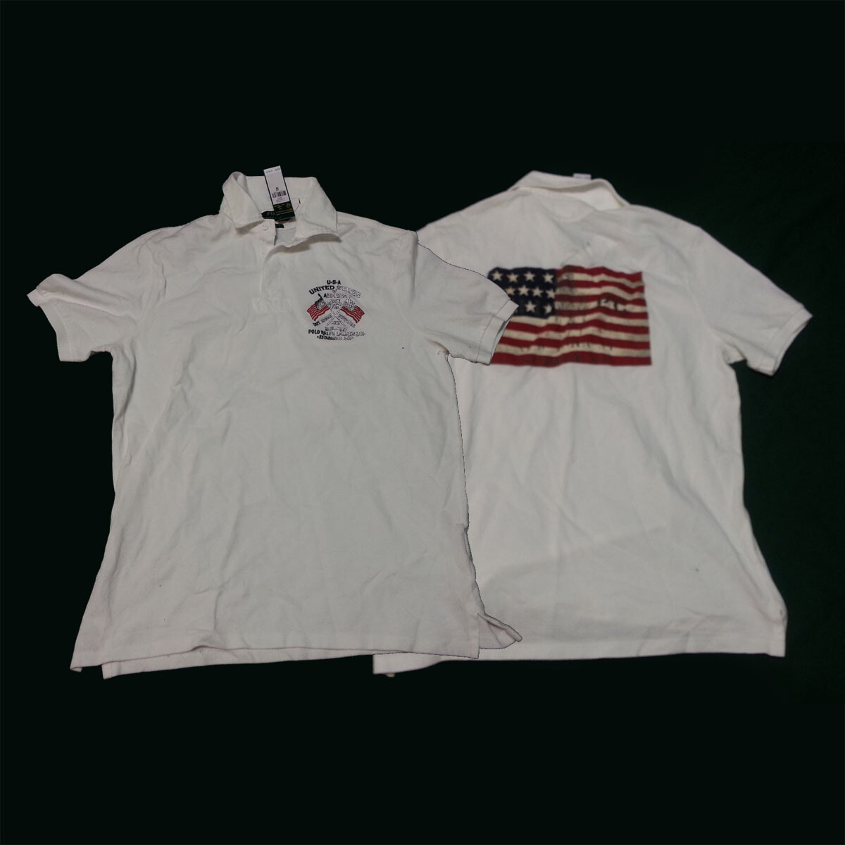 POLO Ralph Lauren Men Size M AMERICANA Shirt White USA Flag NWT $145 | eBay
