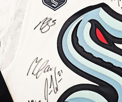 Seattle Kraken Jamie Oleksiak Autographed White Adidas Authentic Jersey Size 54 Fanatics Holo