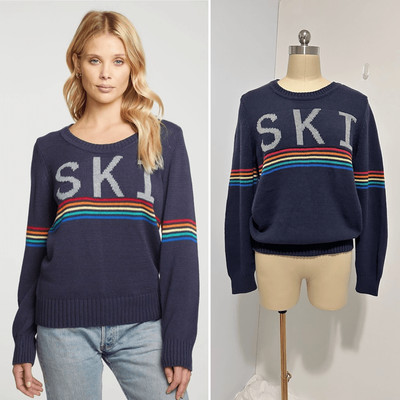 NWT Chaser Ski Sweater Size L Apres-ski Sporty Preppy Cabin Chalet