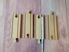 Wooden Train Replacement Tracks Lot Of 4 5" Compatible With Brio And Thomas And