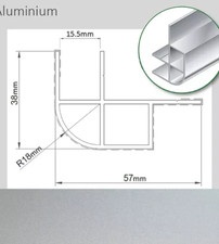 Camper Motor Aluminium Locker Door Trim Profile 15mm Furniture Boards 400 - 1450