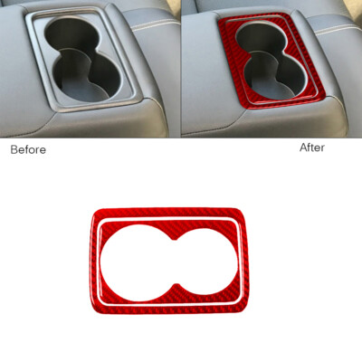 Carbon Fiber Cup Holder Trim Cover – For 2013-2017 Honda Accord (2Pcs, Front)