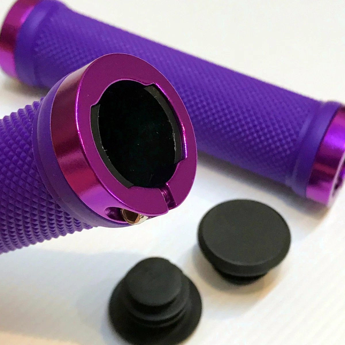 Purple lock on mtb grips hot sale