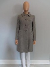 PRADA Black/White Houndstooth Coat 38/US 2
