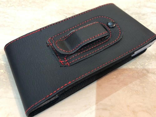 For OPPO A53s A15 Smart J2 4G Black Leather Belt Clip Loop Holster Case Cover - Picture 4 of 10