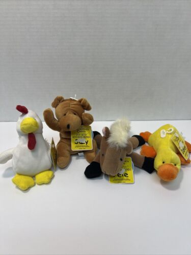 Dan Dee Itsy Bitsy Bean Bag Friends Plush 5” Lot Of 4